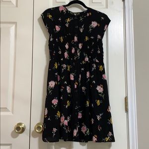 Free People black floral dress